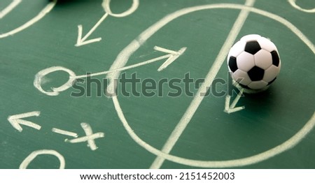 football tactics , soccer manager tactical analysis concept Royalty-Free Stock Photo #2151452003