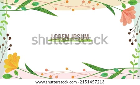 spring floral frame, aspect ratio 16:9 Royalty-Free Stock Photo #2151457213