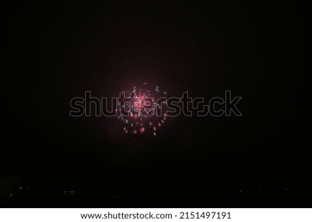 Fireworks display in the seaside town