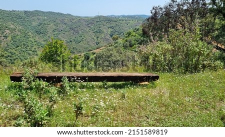 Hiking trail in Sierra Morena that runs along an old railway line.