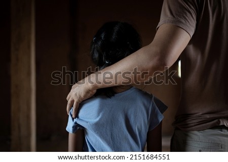 trafficking concept, child was a victim of human trafficking, human rights violations, missing kidnapped Royalty-Free Stock Photo #2151684551