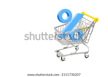 Shopping Cart With Percentage 3D