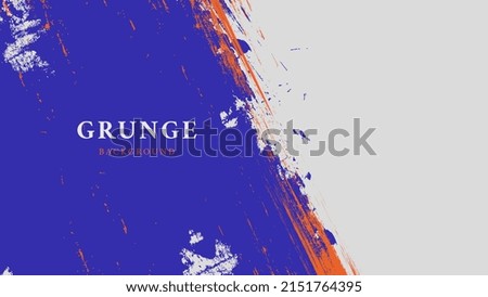 Minimal Blue Orange Grunge Scratch In White Background