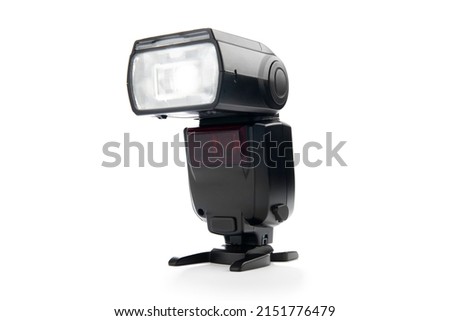 Camera flash light isolated on white background
