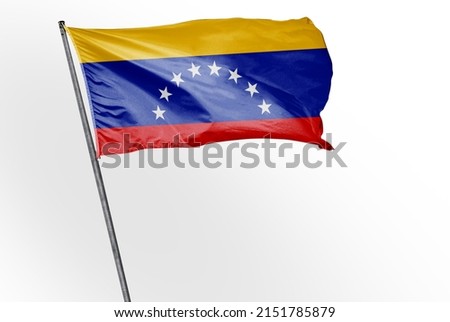 Venezuela waving flag on a white background. - image