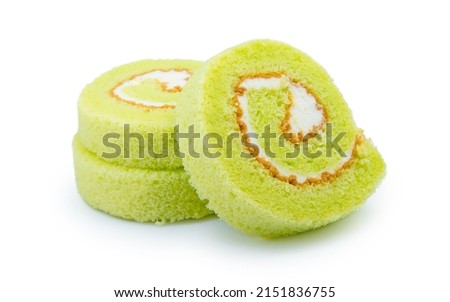 cake roll isolated on white background