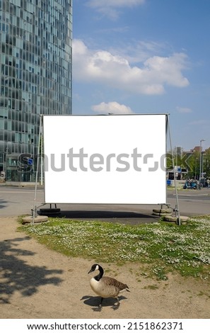 Blank large street billboard poster, free copy and picture space. Advertising, promotion mock up.