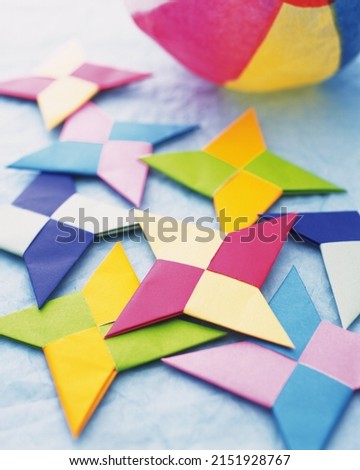 Origami figures, Multicolored Origami and paper