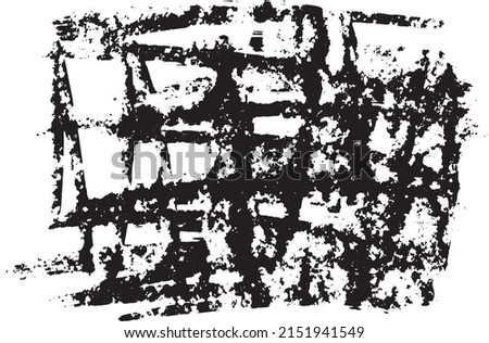 Smears of black ink on a white background. Grunge texture. Abstract, vector image. Black and white strokes..