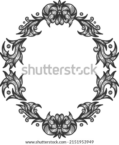 decorative floral frame border illustration vector