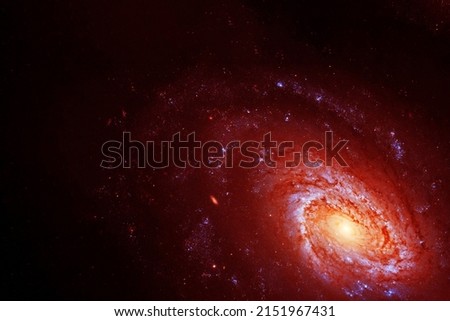 Beautiful red galaxy. Elements of this image furnished by NASA. High quality photo