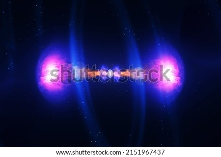 Neutron star on a dark background. Elements of this image furnished by NASA. High quality photo