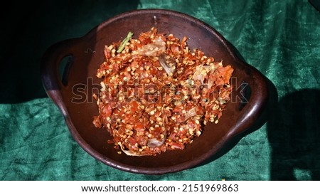 chilli sauce one of the traditional food from Indonesia or Asia