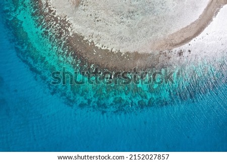 Drone lagoon coral New Caledonia Royalty-Free Stock Photo #2152027857