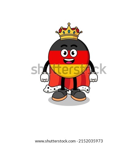 Mascot Illustration of germany flag king , character design