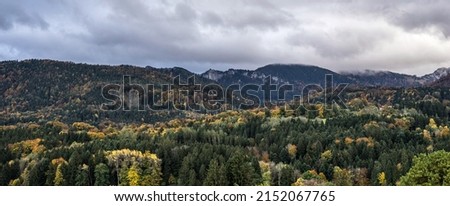 The Chiemgau Alps in autumn, Bernau, Bavaria, Germany.