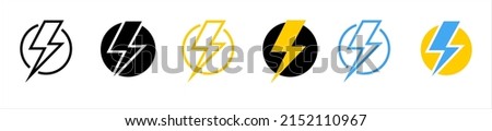 Electric vector icons, isolated. Bolt lightning flash icons. Flash icons collection. Bolt logo. Electric symbols. Electric lightning bolt symbols. Flash light sign. Vector illustration