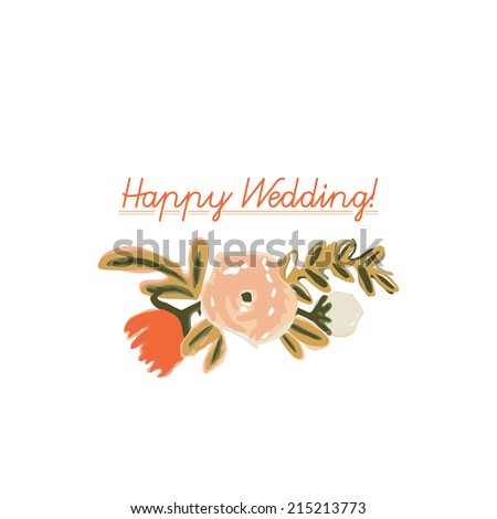 Wedding invitation card Happy wedding! 