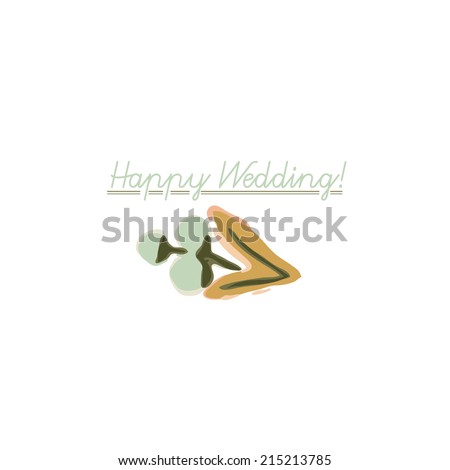Wedding invitation card Happy wedding! 