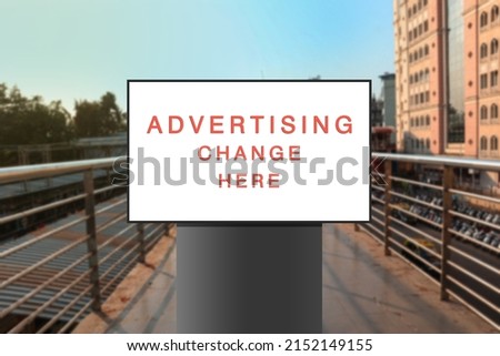 Street advertising horizontal billboard mockup.