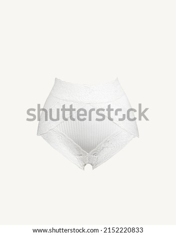 Pictures of underwear taken on a plain background