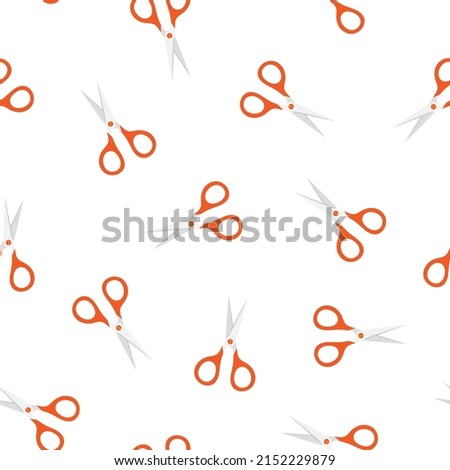scissors seamless pattern in cartoon style, perfect for hobbies, needlework, study and crafts, vector illustration