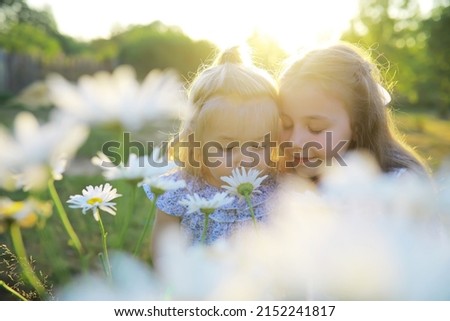 Children walk in the summer in nature. Child on a sunny spring morning in park. Traveling with children.