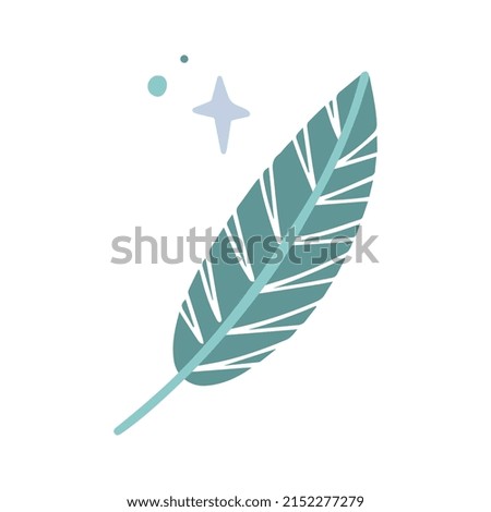 Feather icon flat style isolated on white background. 