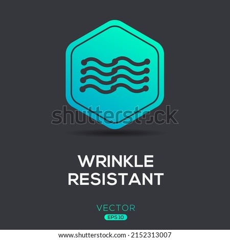 Creative (Wrinkle resistant) Icon, Vector sign.