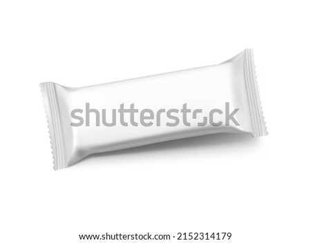 Blank snack bar mockup with  realistic falling shadow. Vector illustration isolated on white background. It can be used in the adv, promo, package, etc. EPS10.	 Royalty-Free Stock Photo #2152314179