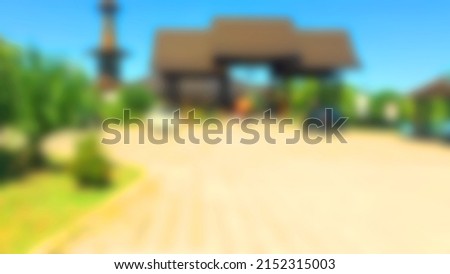 Blur Picture of the Gate of the Ar-Rahman mosque in Kelantan Malaysia as a door leading to the mosque compound