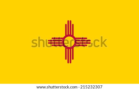 An Illustrated Drawing of the flag of New Mexico state (USA)