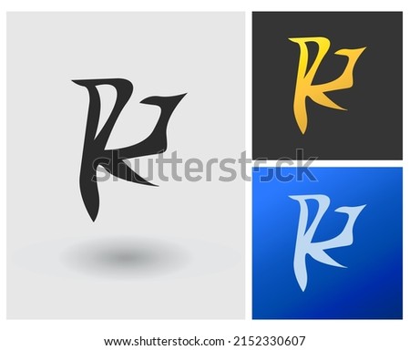 alphabet letters monogram icon logo RJ
