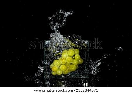 Splash photographs with assorted foods