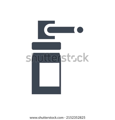 Bottle Spray Related Vector Glyph Icon. Drugs icon. Bottle Spray sign. Isolated on White Background