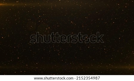Abstract background of flickering gold particles and light flare Royalty-Free Stock Photo #2152354987