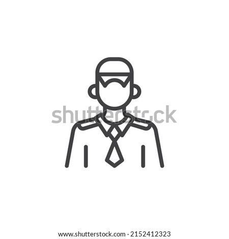 Personal Security line icon. linear style sign for mobile concept and web design. Security Guard outline vector icon. Symbol, logo illustration. Vector graphics Royalty-Free Stock Photo #2152412323