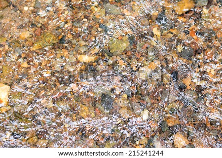 Background of water and stone in the natural