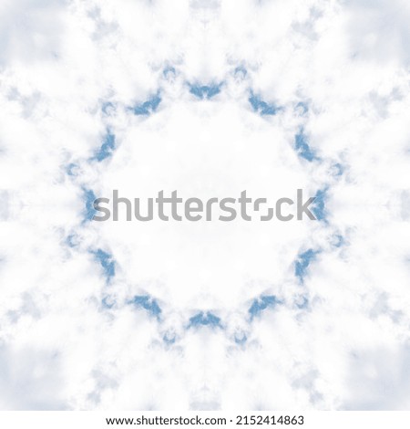 Cloudy sky, partly cloudy, abstract white kaleidoscope background, space for text