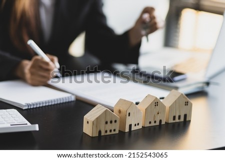 Real estate contract agreement legal signing concept. Renting Mortgage Real Estate Trading