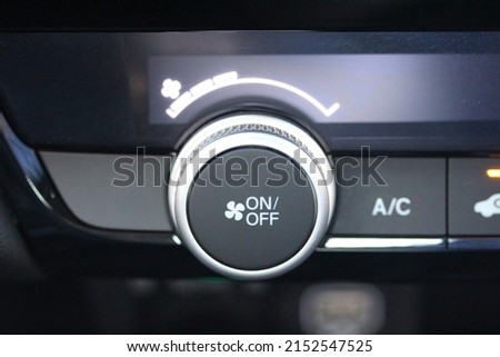 Ventilation fan knob of a modern vehicle