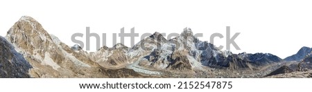Mount Everest isolated on white background Royalty-Free Stock Photo #2152547875
