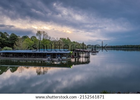 Sunrise at the Lake Fayetville and Dock