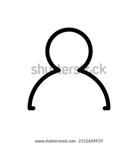 User icon in flat style. Avatar linear icon in black. Person line symbol. Man icon isolated on white background. Simple people abstract icon Vector illustration for graphic design, Web, UI, mobile app