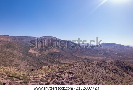 A scenery of the Tonto National Forest in Arizona, the USA