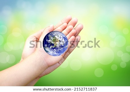 We love the world of ideas,Human help take care of the world, the world in human hands. Elements of this image furnished by NASA.