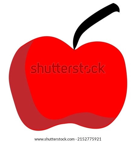 red apple cartoon isolated or cutout