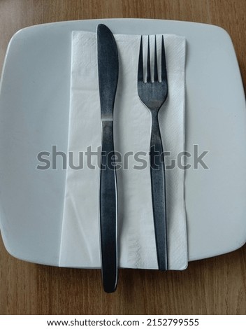 fork and knife on a plate