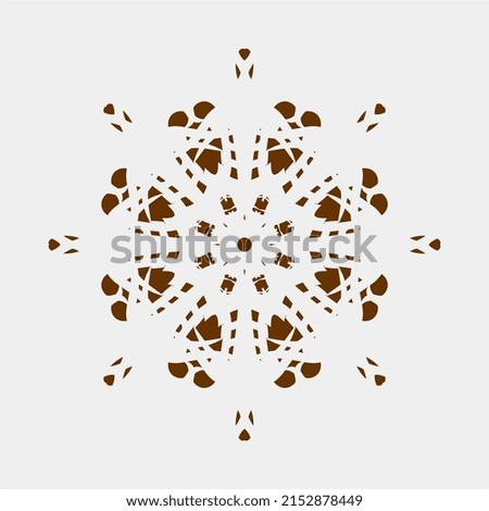 vector illustration of a unique simple mandala like a blooming flower for decoration