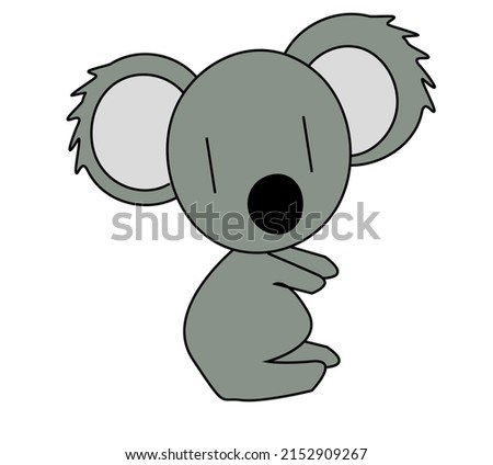 koala bear vector isolated on background